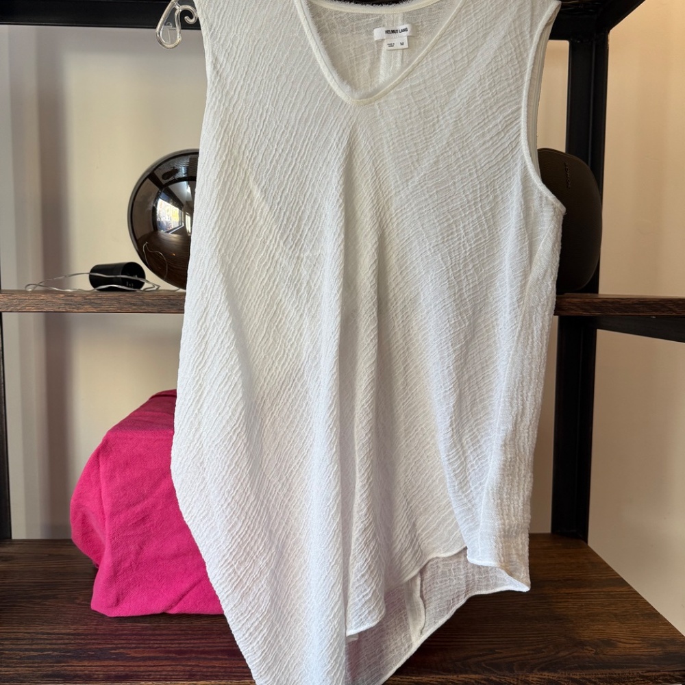 Helmet Lang asymmetrical sleeveless top